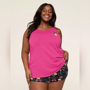 NWT Cacique/Lane Bryant Comfy Cotton Tank & Short PJ Set, sz 18/20